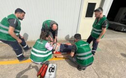 Büyükşehir İtfaiyesinden Ege Profil işçisine eğitim