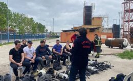 Tekirdağ’dan gelip itfaiyeden eğitim aldılar