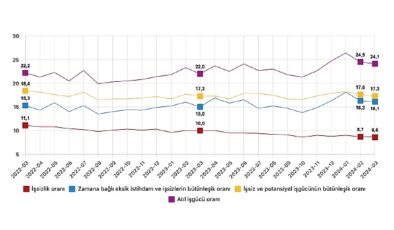 Tüik: Mevsim tesirinden arındırılmış işsizlik oranı %8,6 düzeyinde gerçekleşti
