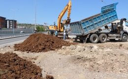 Yeşilova-Solaklar Kavşağı’nda etraf düzenlenmesi