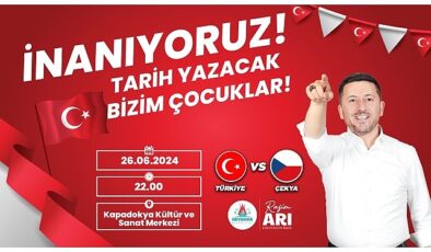 Nevşehir Belediyesi, A Ulusal Futbol Kadrosu’nun 2024 Avrupa Futbol Şampiyonası (EURO 2024) F Kümesi son maçında dev ekran kuracak